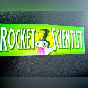 Rocket Scientist Simpsons Retro Animated Tv Show 2016 DeadStock Bumper Sticker